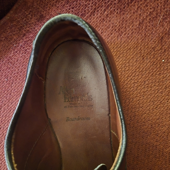 Allen Edmonds Boardroom Black Leather Captoe Oxford Shoes 10.5